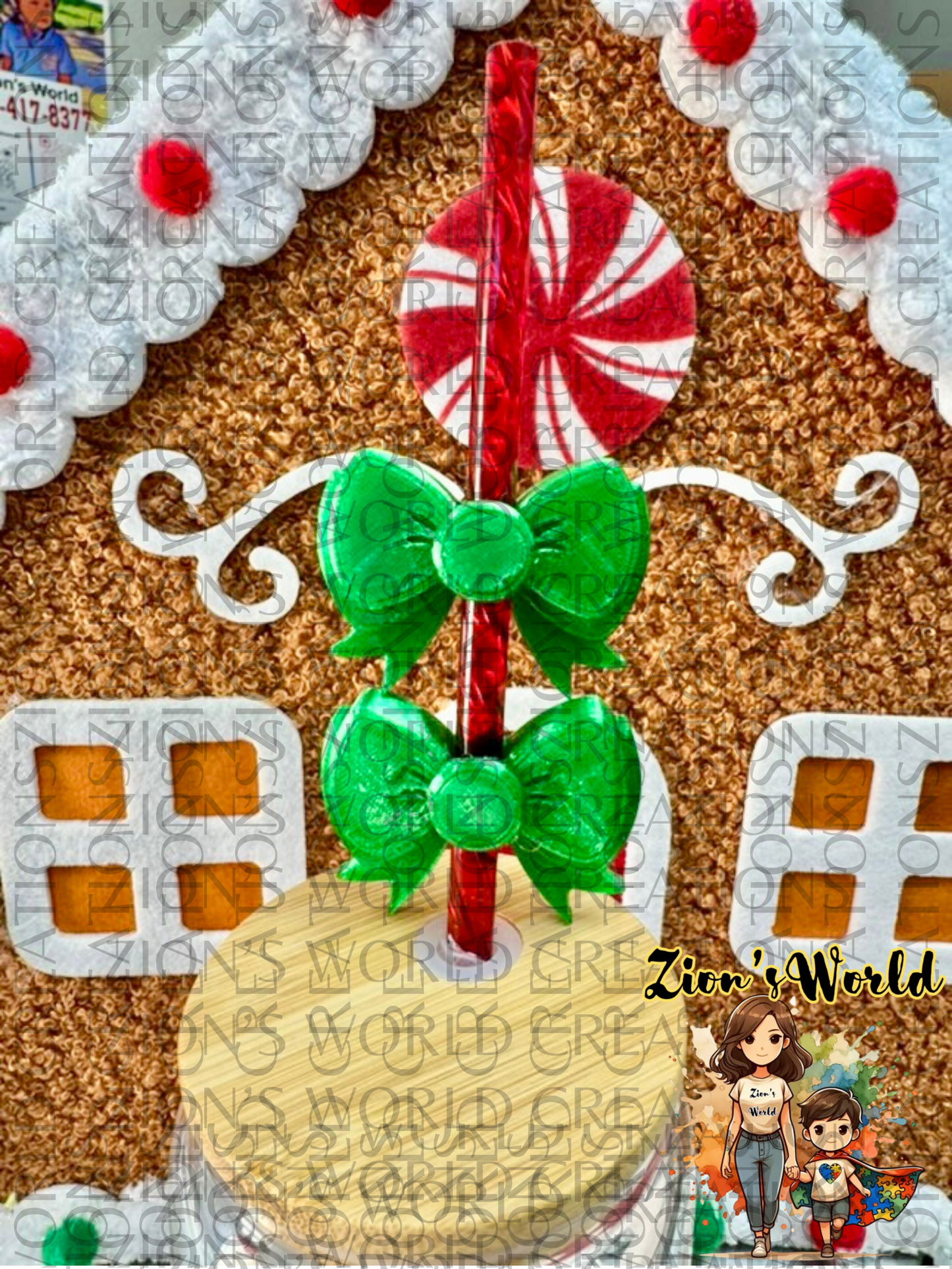 GREEN BOW STRAW TOPPERS