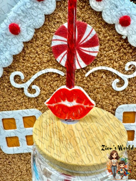 RED AND WHITE LIPS TOPPERS (SET OF 12)