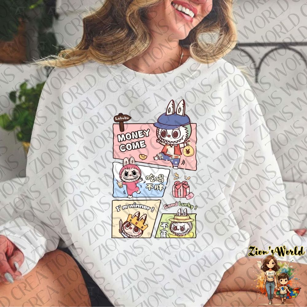LABUBU MONEY COME DTF