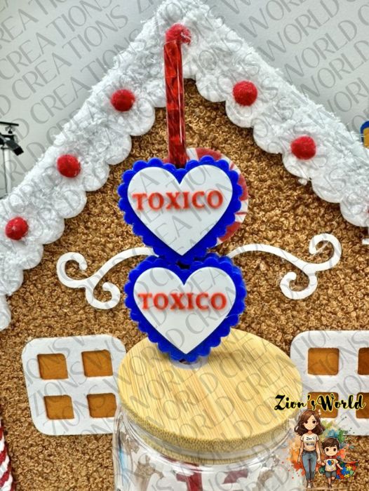 BLUE AND WHITE TOXICO TOPPERS (SET OF 12)