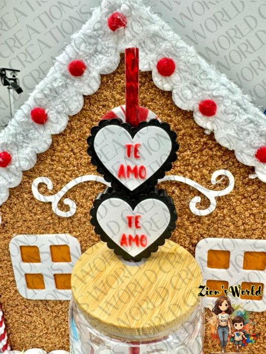 TE AMO BLACK AND WHITE TOPPERS (SET OF 12)