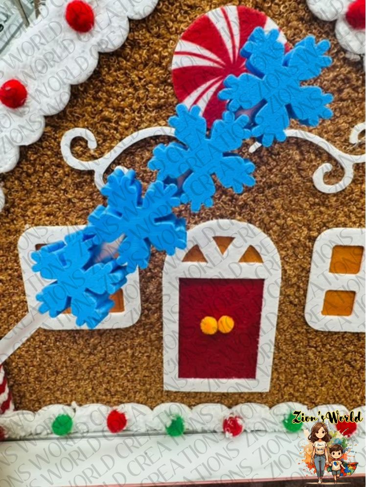 BLUE SNOWFLAKE STRAW TOPPER (SET OF 12)