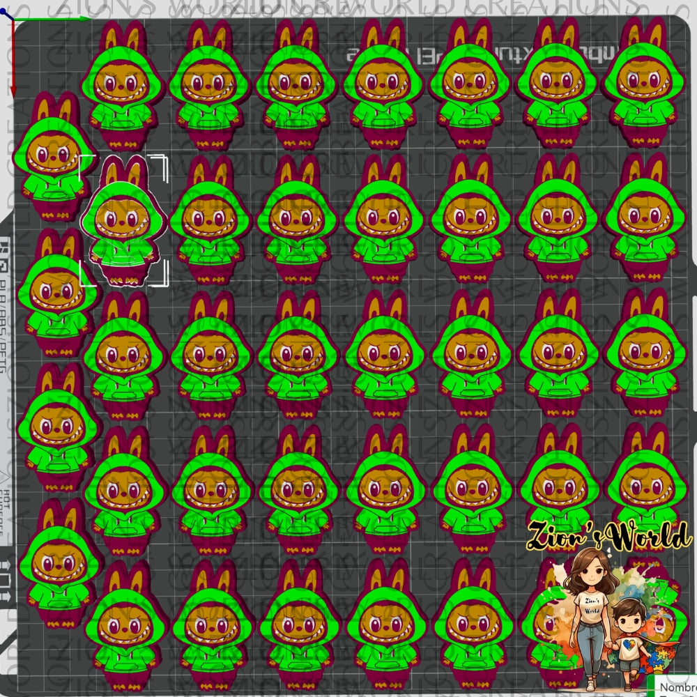 LABUBU GREEN SWEATER TOPPER