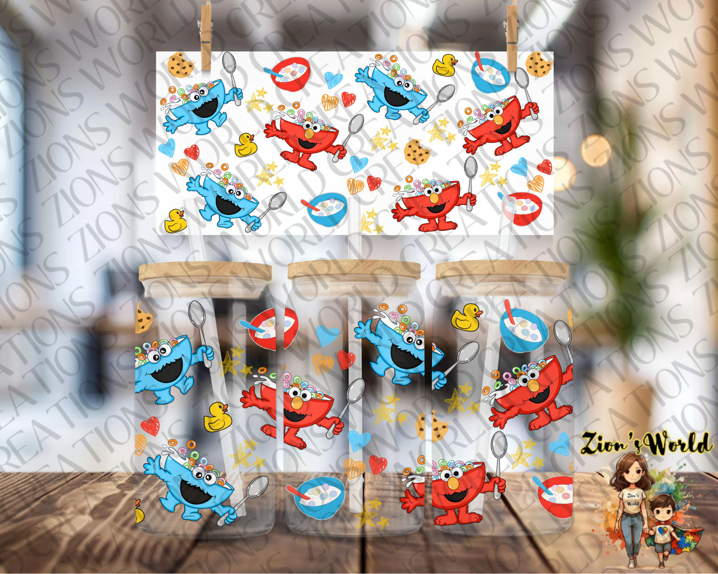 ELMO COOKIE MONSTER CEREAL (EXCLUSIVE)