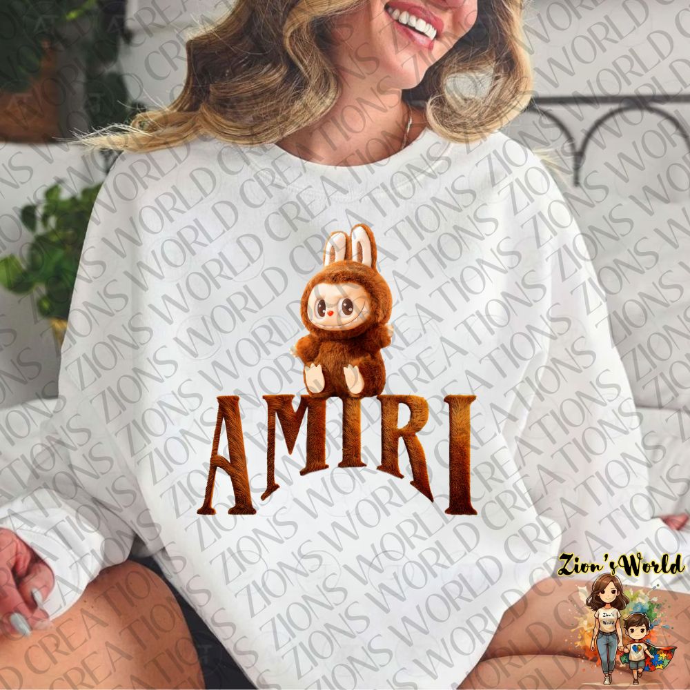 LABUBU BROWN AMIRI DTF