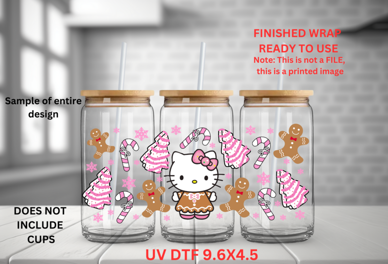 kitty candy cane gingerbread