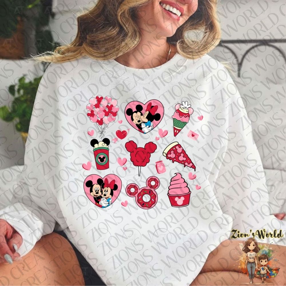 MICKEY & MINNIE LOVE SNACKS DTF