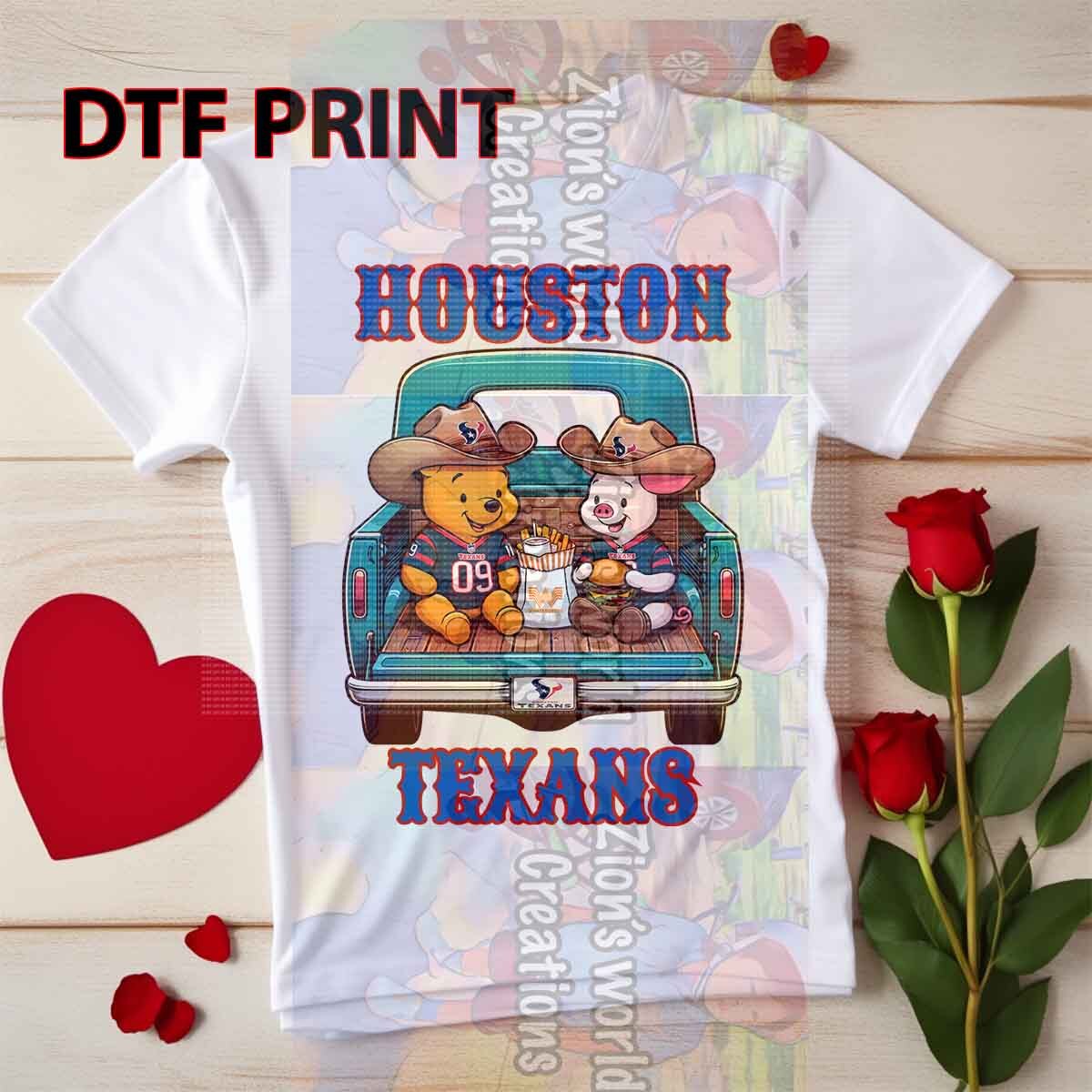 PIGLET AND POOH TEXANS DTF