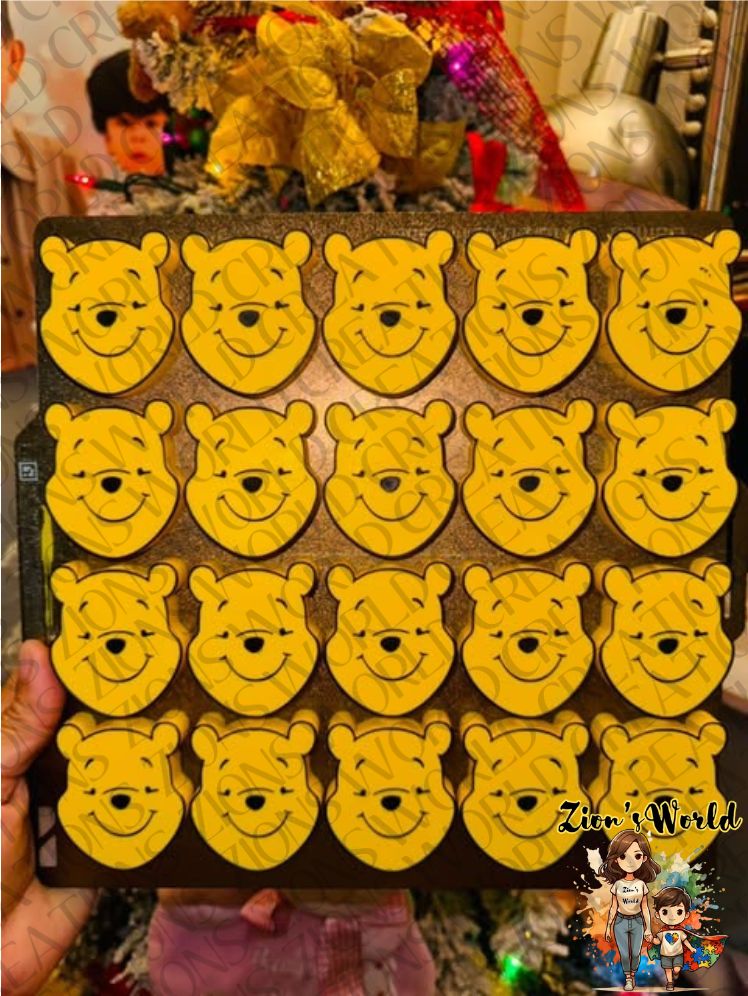 POOH STRAW TOPPERS (SET OF 12)