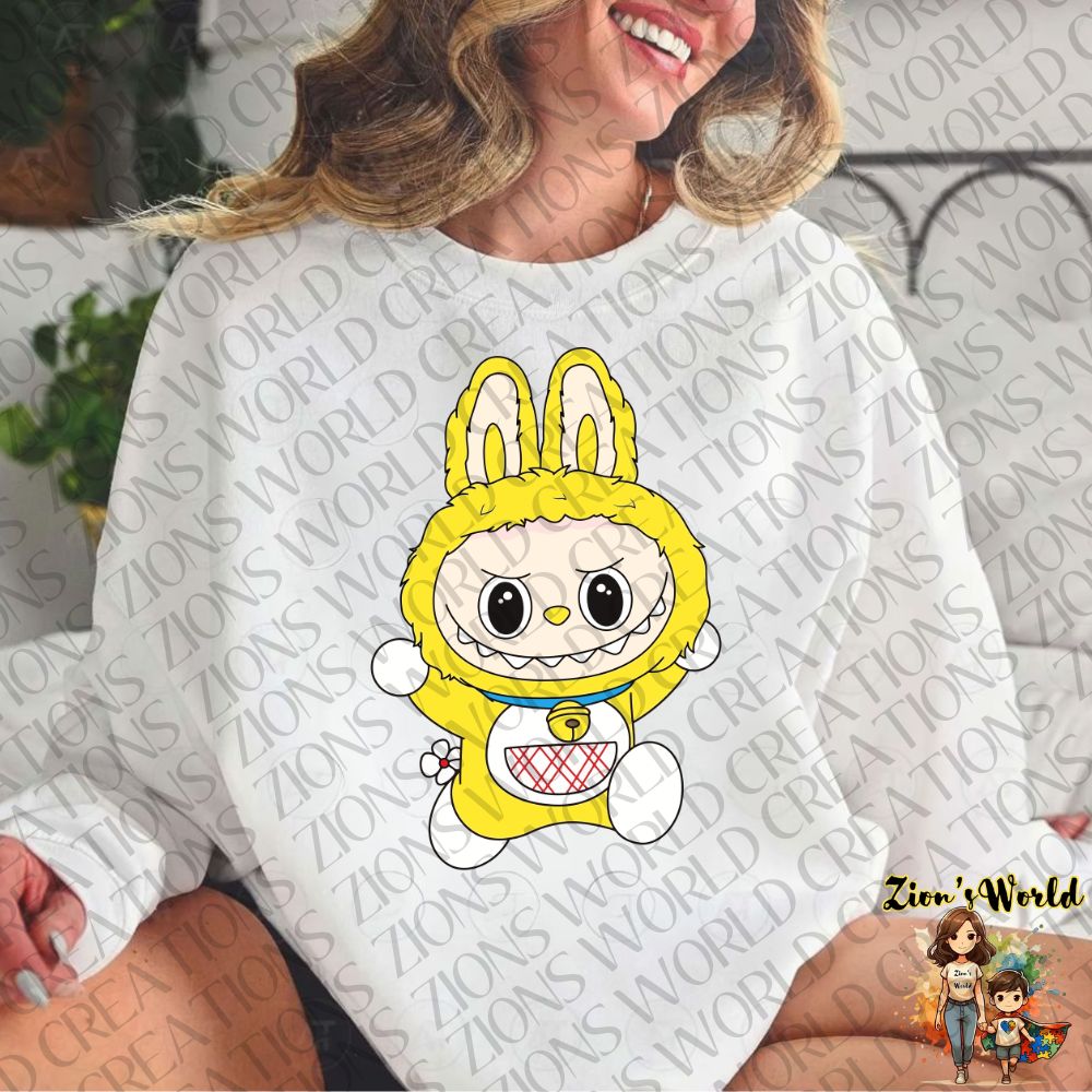 LABUBU YELLOW DAISY DTF