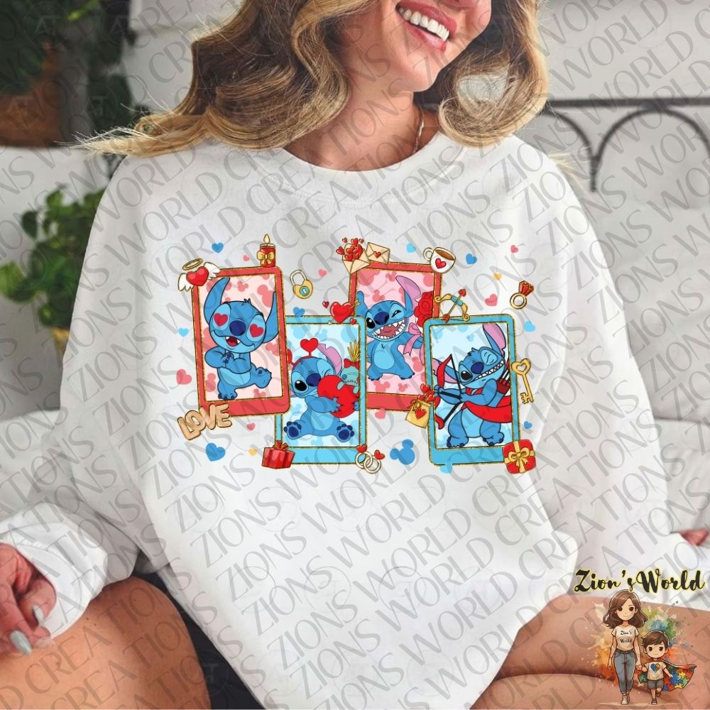 STITCH HEARTS LOVE CARDS DTF