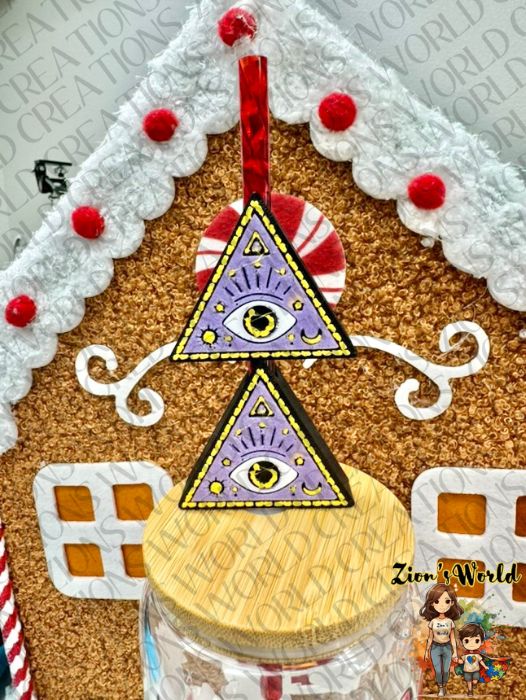 TRIANGLE EVIL EYE TOPPERS (SET OF 12)