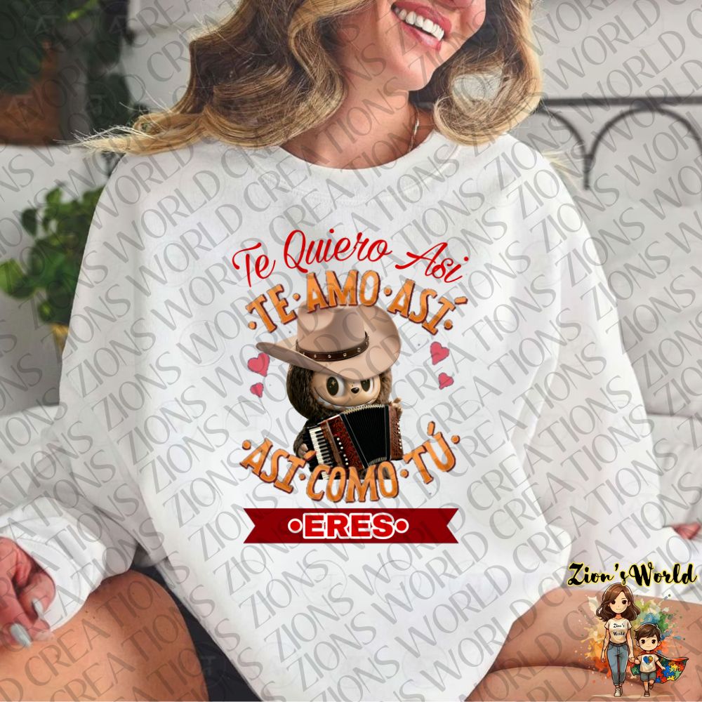 LABUBU TE QUIERO ASI TE AMO ASI DTF