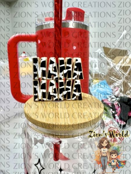 MAMA COW PRINT BEIGE BACK