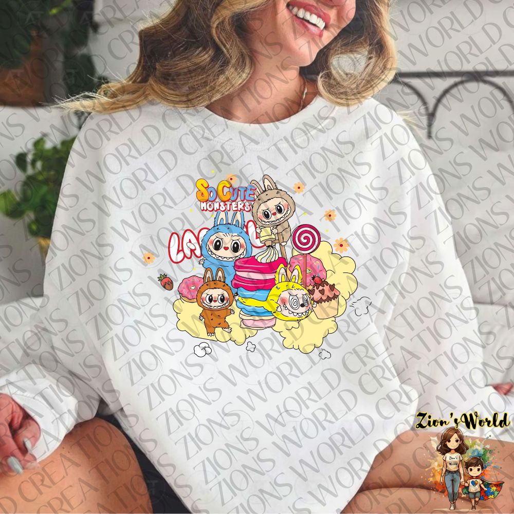 LABUBU SO CUTE MONSTERS DTF