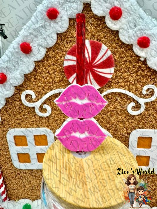PINK AND WHITE LIPS TOPPERS (SET OF 12)