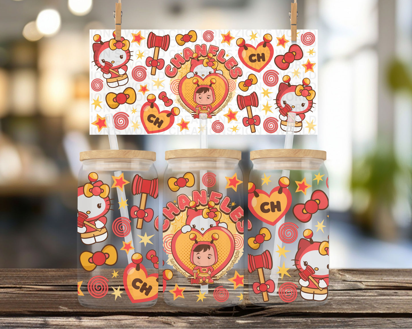 CHAVO AND HELLO KITTY CHANFLES