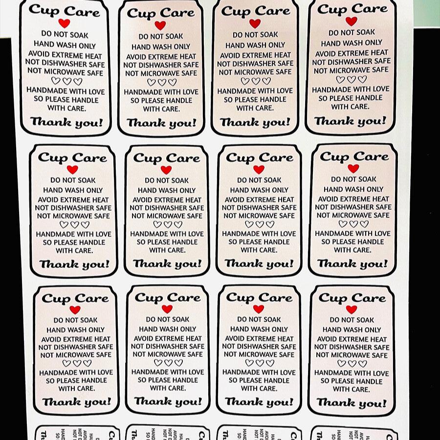 CUP CARE INSTRUCTIONS