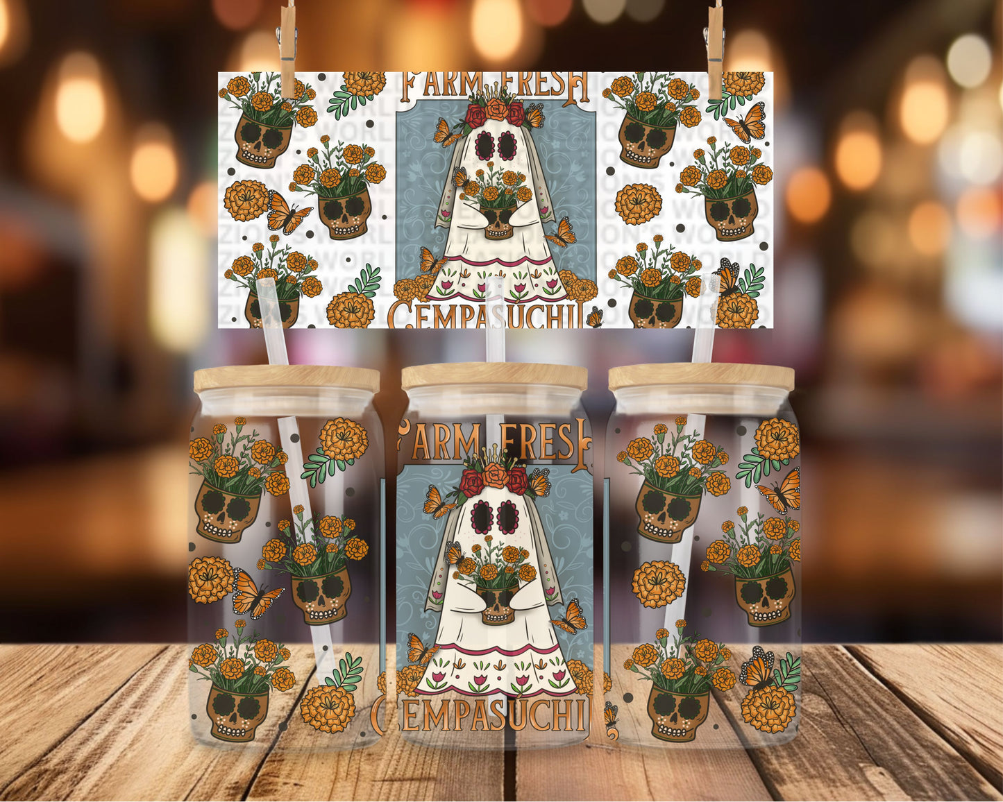 Catrina Ghost Cempasúchi