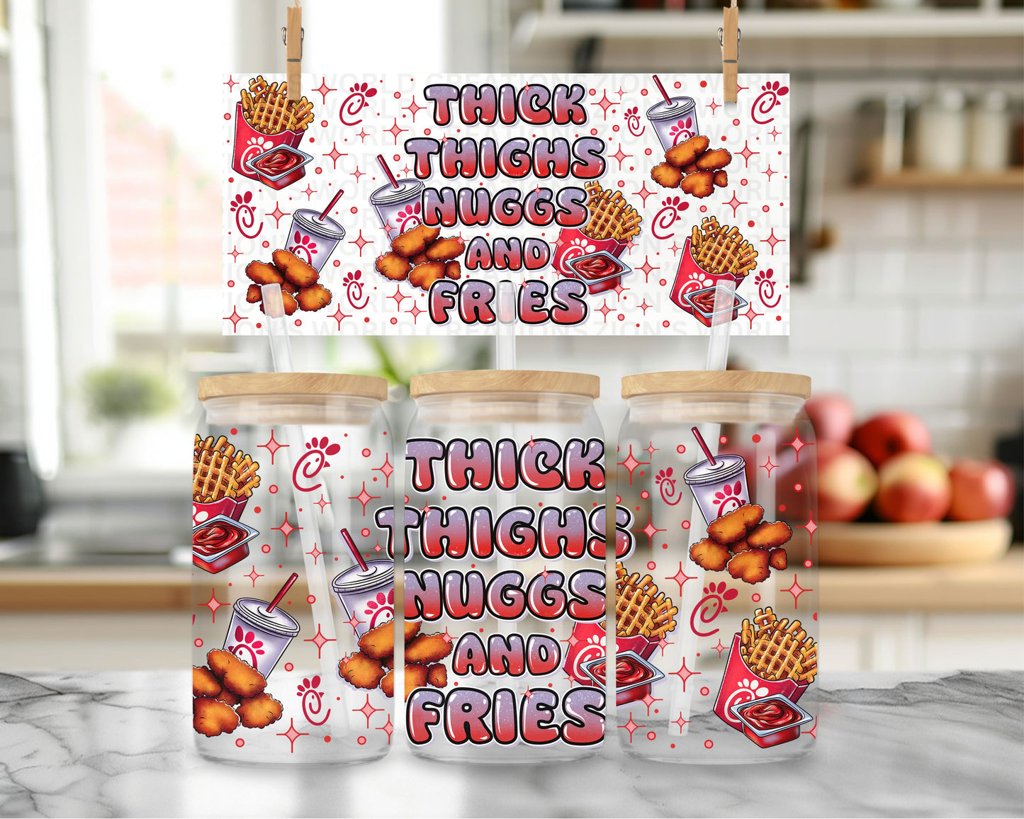 THICK THIGHS NUGGS AND FRIES