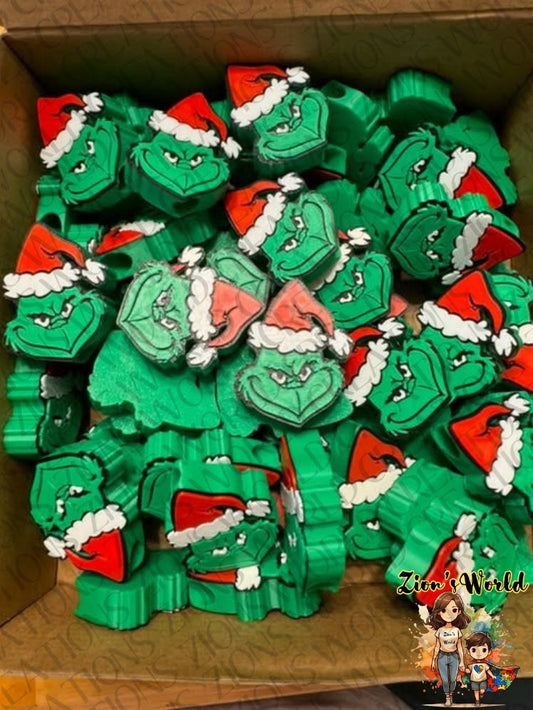 GRINCH RED HAT STANLEY STRAW TOPPER (SET OF 12)