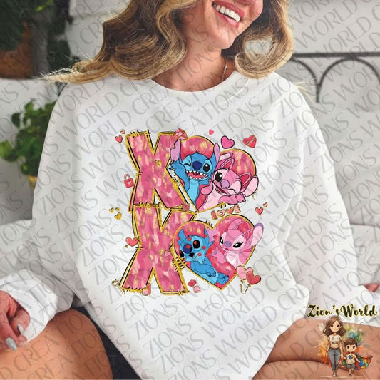 X HEART STITCH & ANGEL DTF