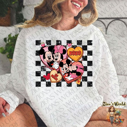 VALENTINE'S XOXO MICKEY & MINNIE DTF