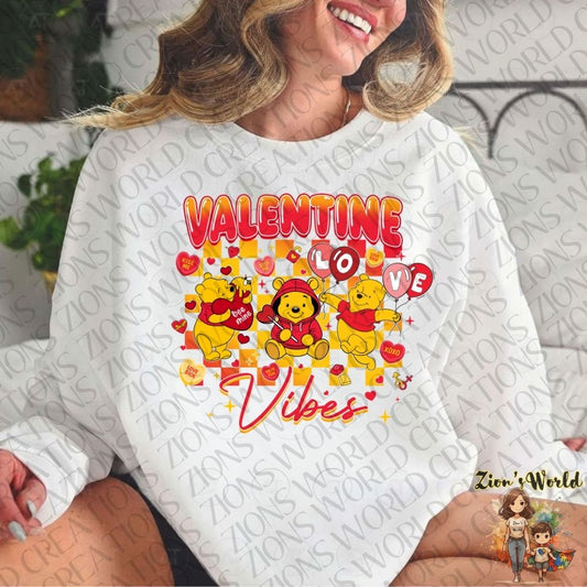 VALENTINES VIBE POOH DTF