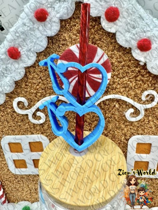 NURSE BLUE HEART TOPPERS (SET OF 12)