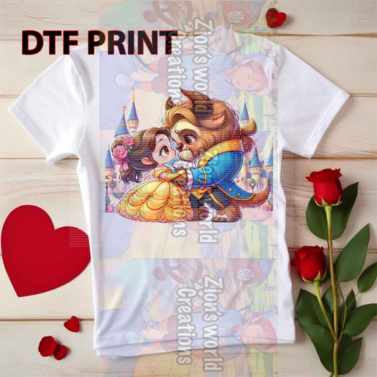 BABY BEAUTY AND BEAST DTF