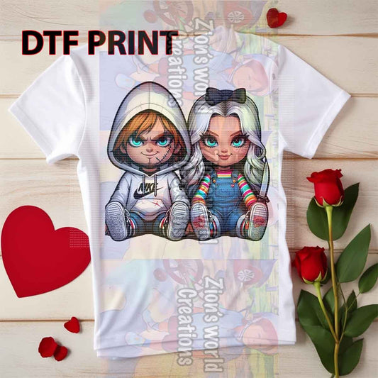 Chucky and Bride DTF