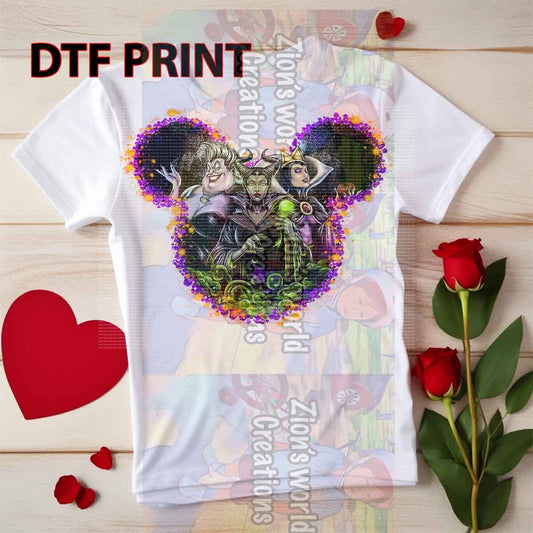 WATERCOLOR VILLAINESS DTF