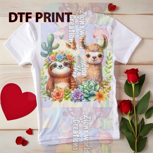 SLOTH LLAMA DTF