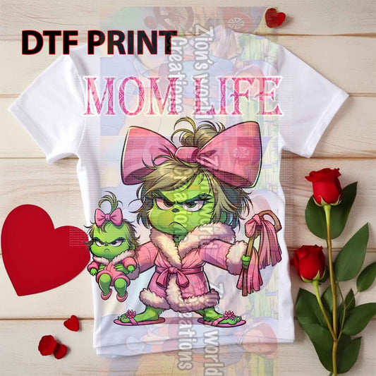 GRINCH MOM LIFE DTF