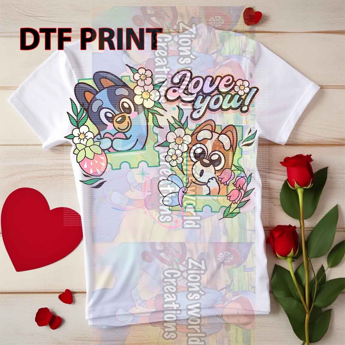 LOVE YOU BLUE DTF