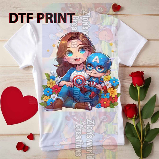 CAPTAIN AMERICA MOM DTF
