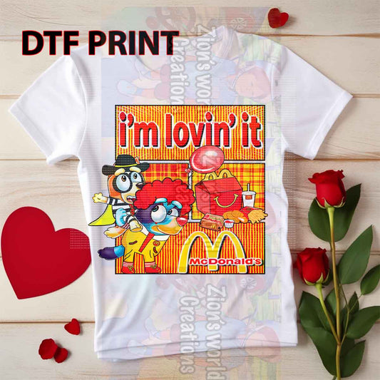 MCDONALDS BLUEY DTF