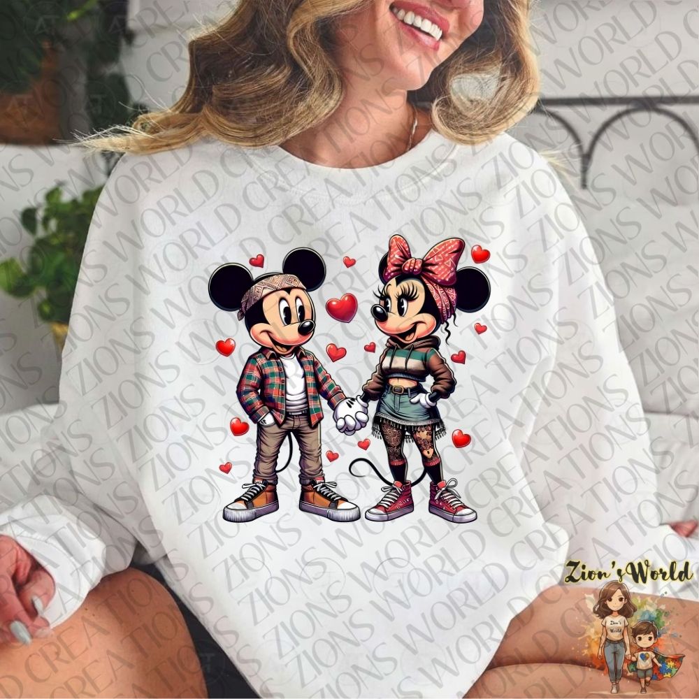 MICKEY & MINNIE TOGETHER FOREVER DTF