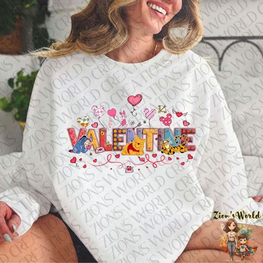 WINNIE THE POOH VALENTINE DTF