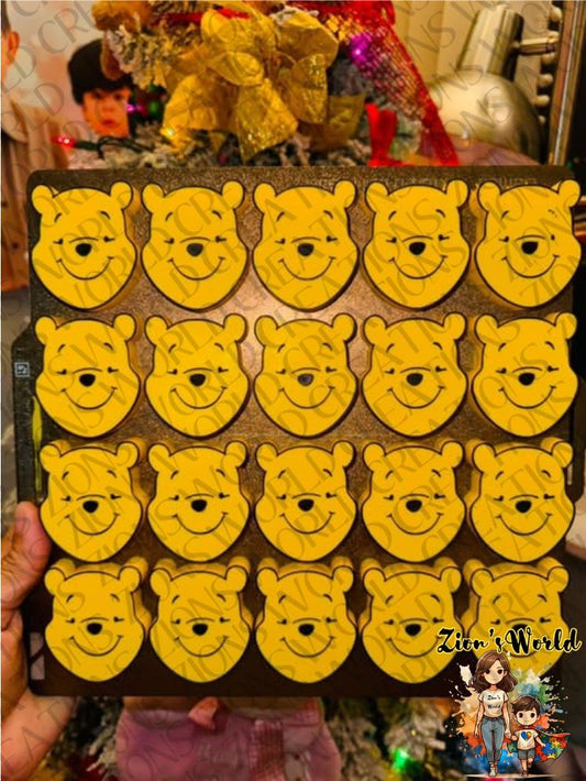 POOH STRAW TOPPERS (SET OF 12)