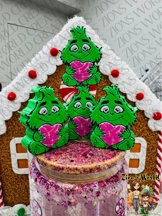 BABY GRINCH STRAW TOPPERS (SET OF 12)