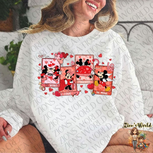 MICKEY & MINNIE XOXO LOVE FOREVER BE MINE DTF