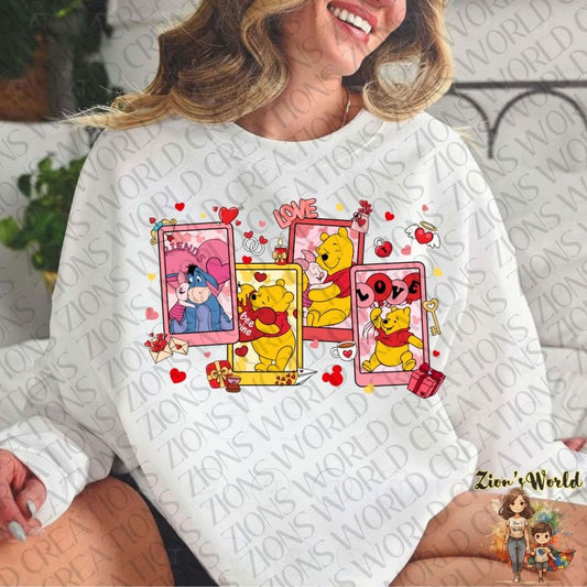 POOH & FRIEND LOVE CARDS DTF