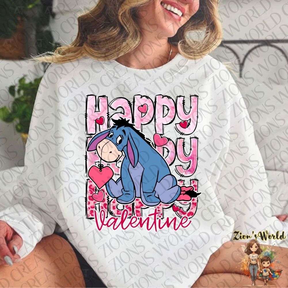 HAPPY HAPPY HAPPY VALENTINES EEYORE DTF