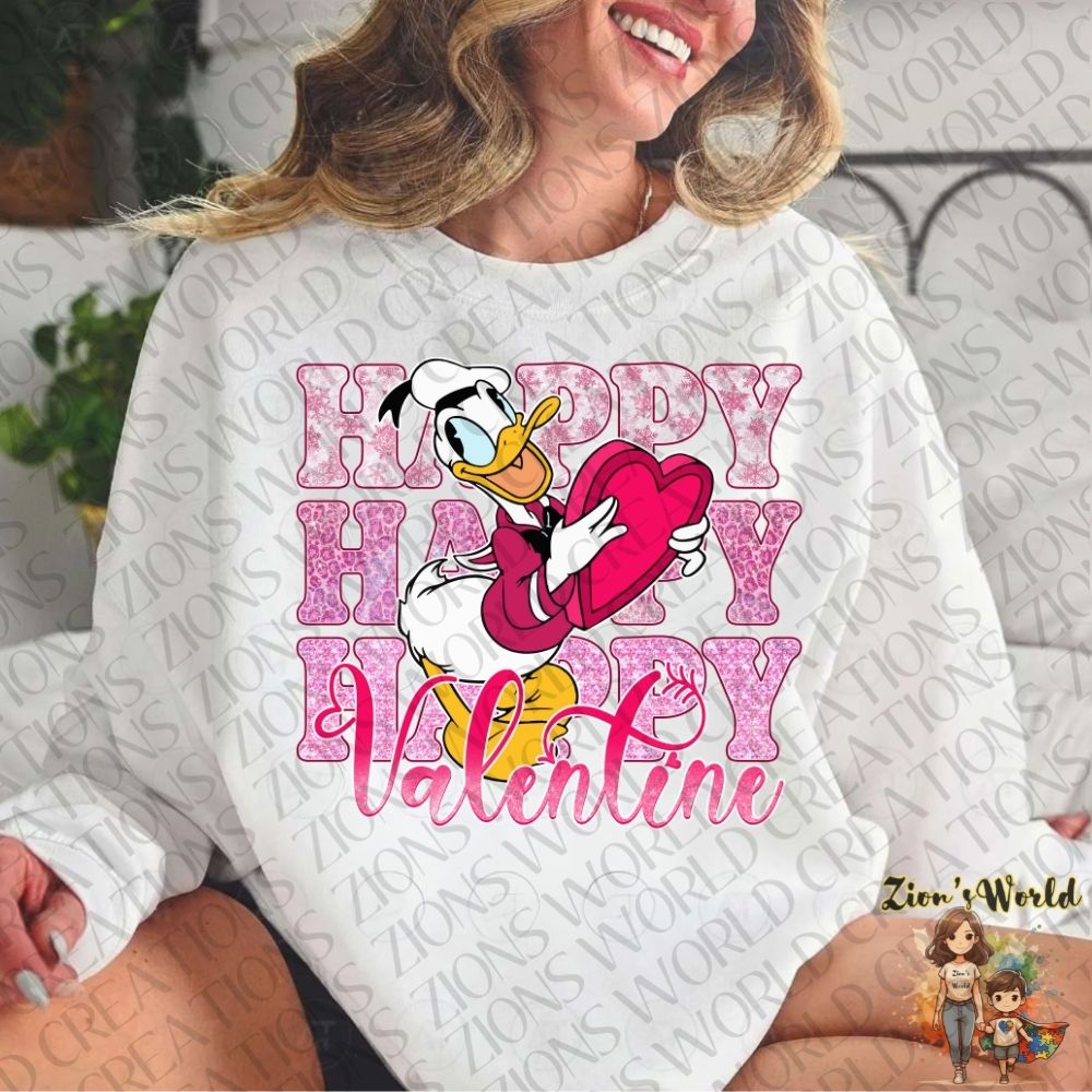 HAPPY VALENTINES DONALD DTF