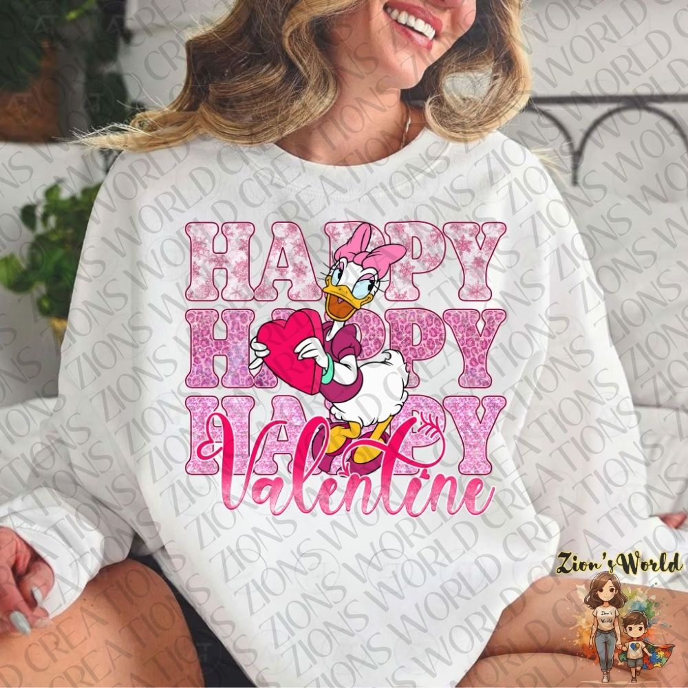 HAPPY VALENTINES DAISY DTF