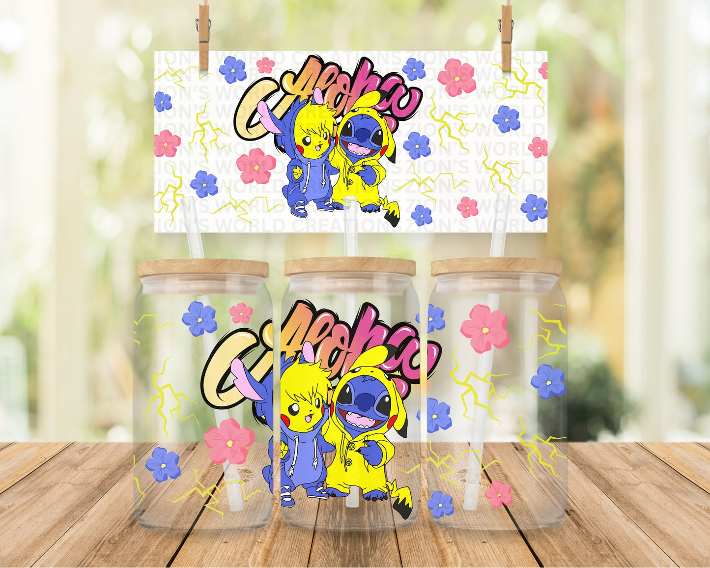 ALOHA PIKACHU AND STITCH