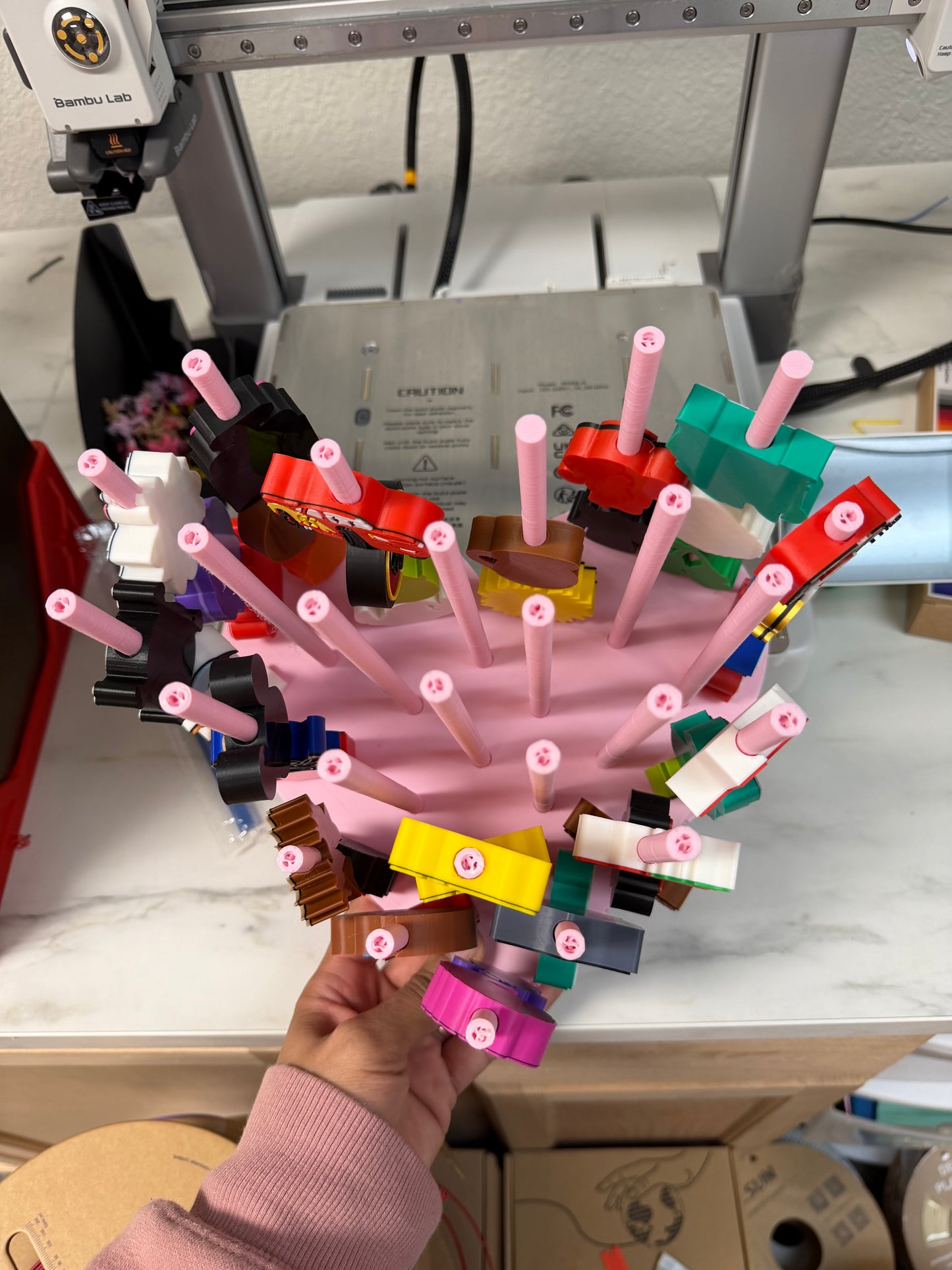 3D straw topper display