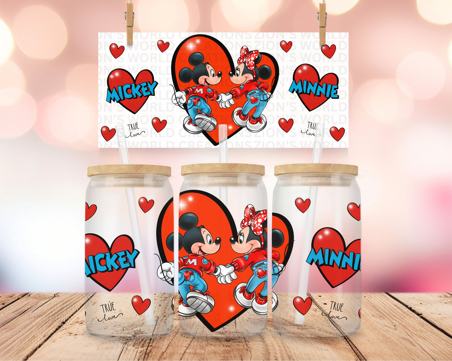 MICKEY AND MINNIE BLUE HEART