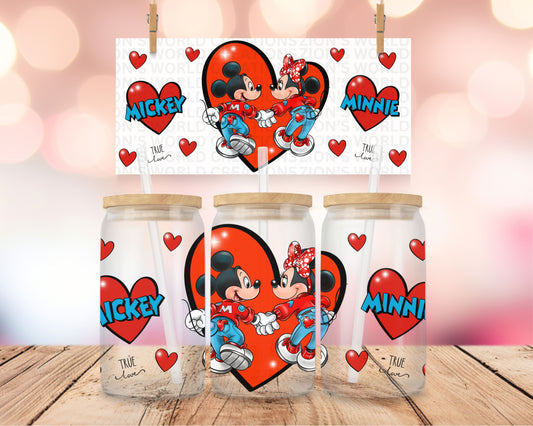 MICKEY AND MINNIE BLUE HEART